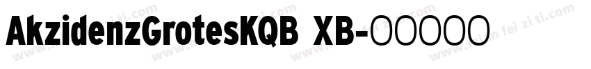 AkzidenzGrotesKQB XB字体转换